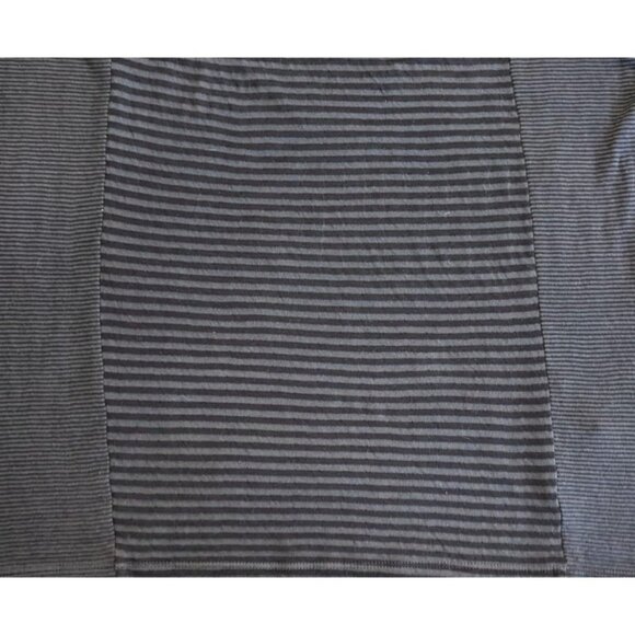 MICHAEL STARS Gray Striped Knit Shift Dress w/ Cuffed 3/4 Sleeves Size S - Picture 2 of 6